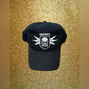 Call‎ of Duty MW3 Elite Hat Black Strapback Cap Skull and Gun Embroidered Logo